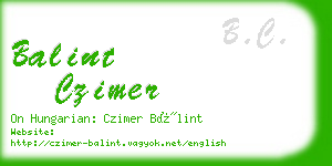 balint czimer business card